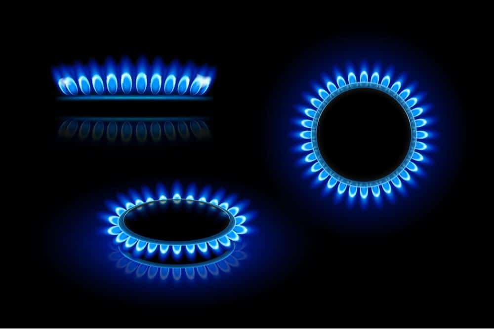 Natural Gas Burning on a Stovetop Photo
