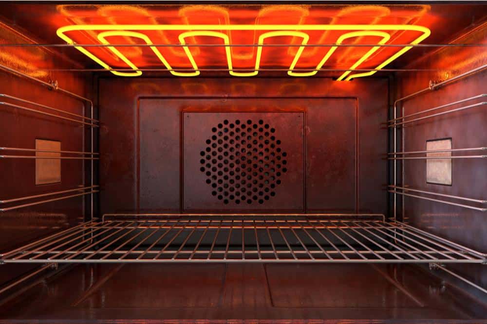 Photo of an oven heating up