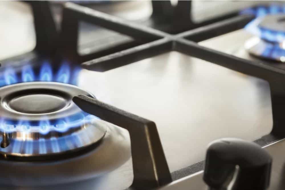 Photo of Gas Range with Blue Flame