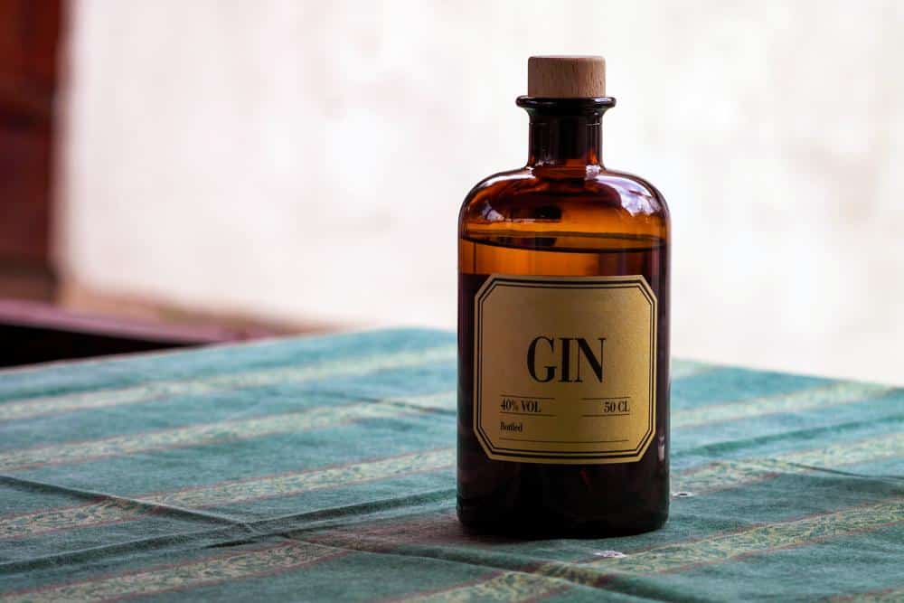 Photo of a bottle of gin