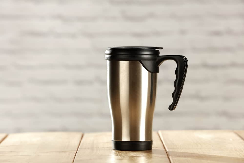 Photo of an insulated coffee cup