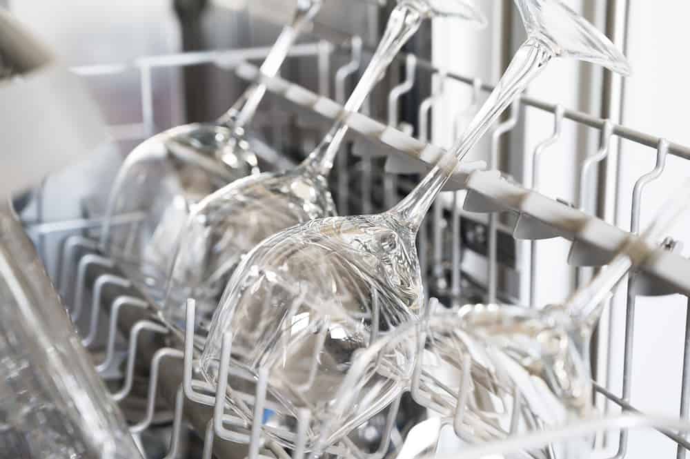Photo of glasses in a dishwasher