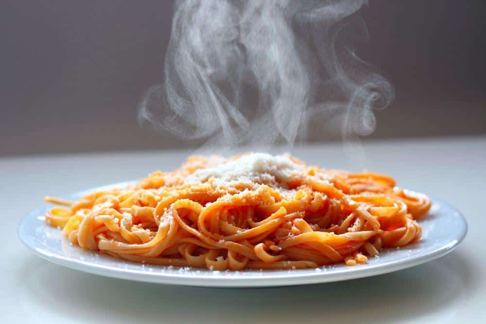 Photo of a Hot Plate of Spaghetti