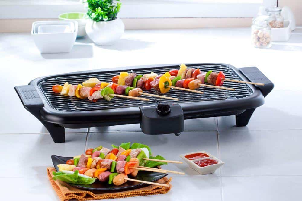 Photo of an Indoor electric Grill with Shishkabobs