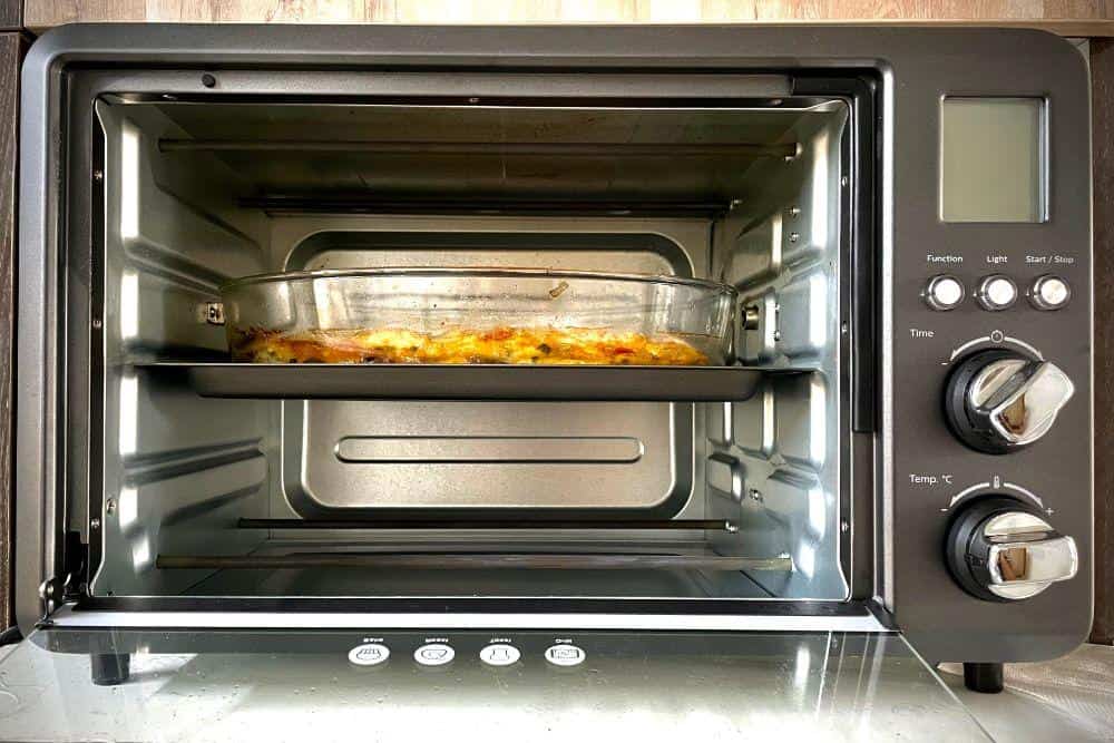 Photo of Food Being Heated Up in a Toaster Oven