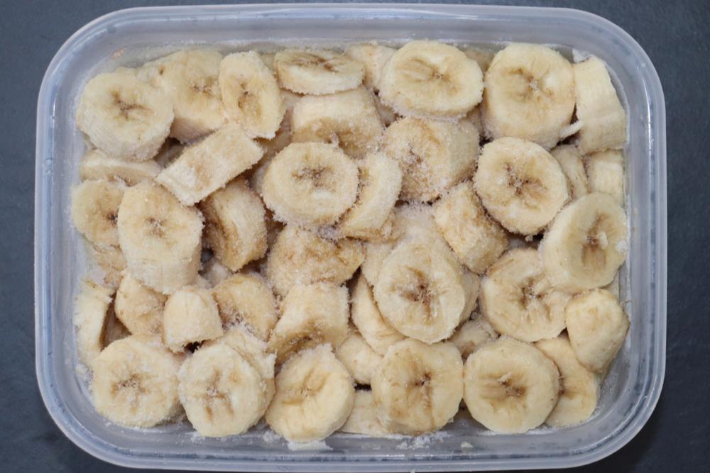 Photo of Sliced up Frozen Bananas