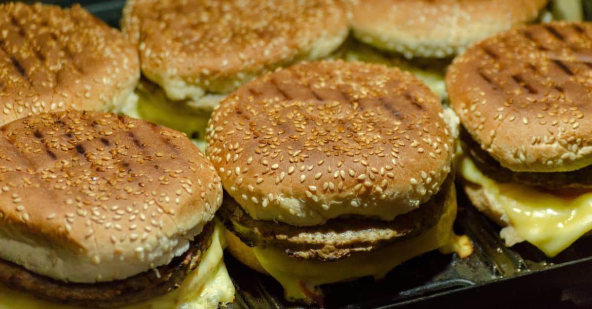 Making A Hamburger On A Panini Press