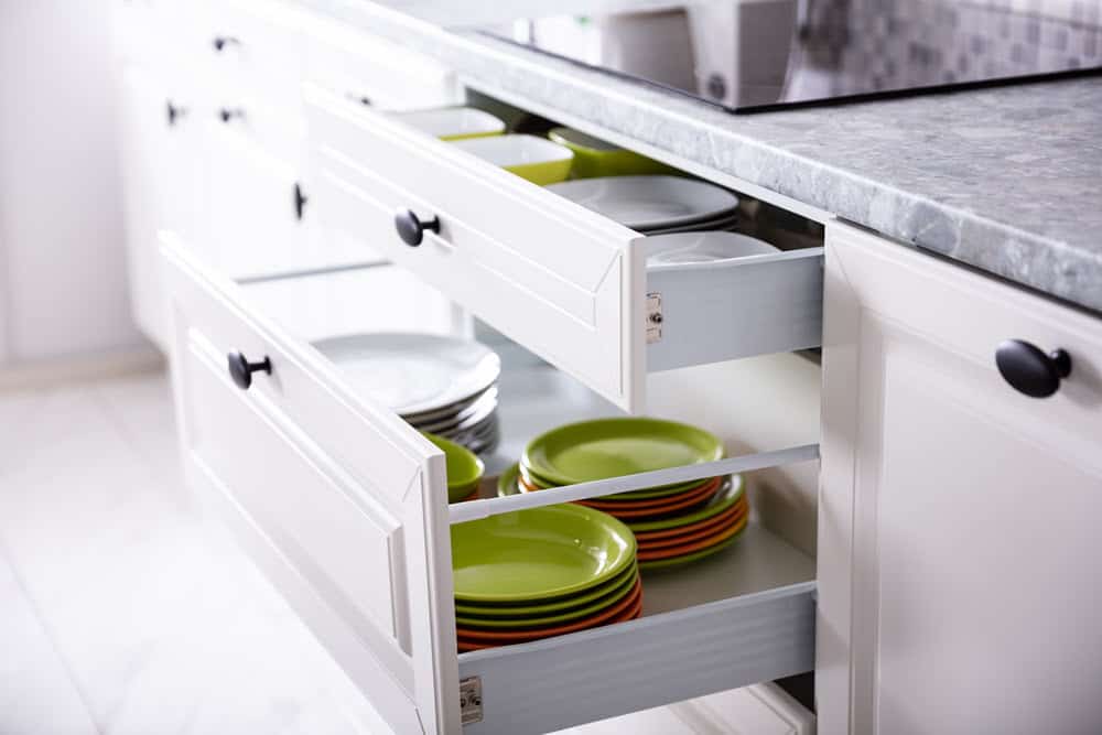 Drawers Containing Plates