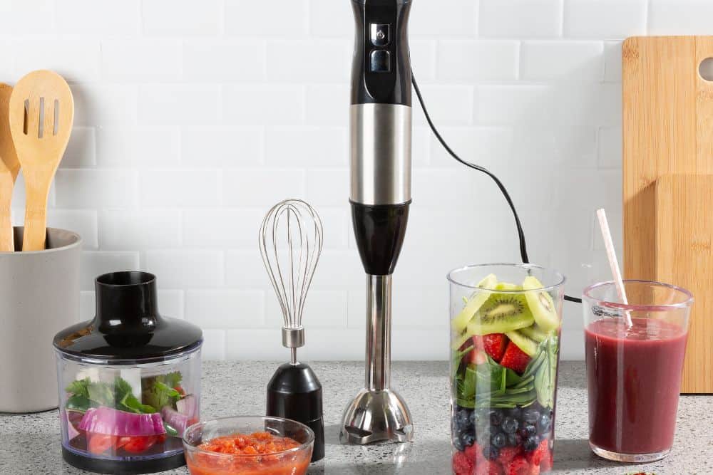 Photo of an Immersion Blender on a Countertop