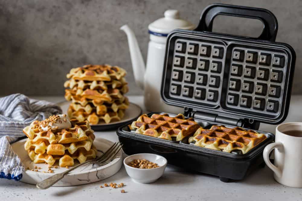 Photo of Rectangular Wafflemaker with Cooked Waffles